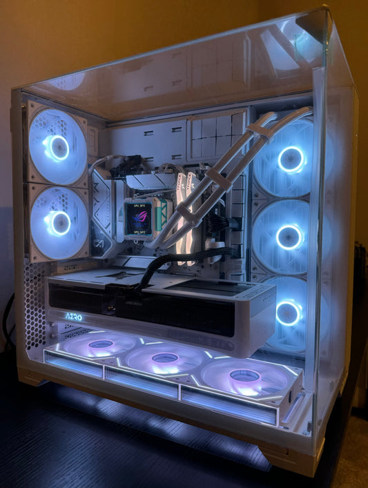 CUSTOM BUILT GAMING PC RYZEN 7 9800X3D 32GB DDR5 RAM 2TB SSD WiFi 6 VR WHITE BUILD