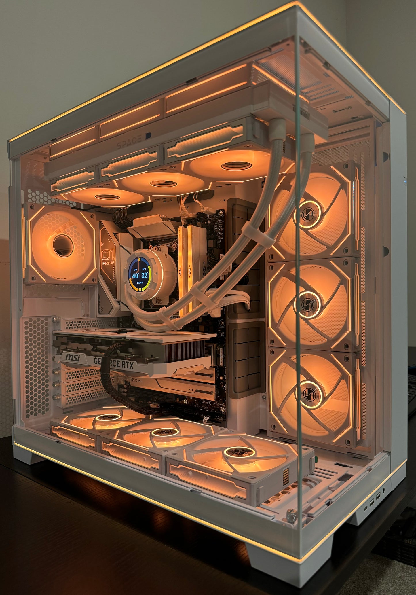 i9 14900K Gaming PC NVIDIA RTX 40 SERIES - 32GB DDR5 2TB SSD WiFi 6 DIGITAL LCD WHITE BUILD