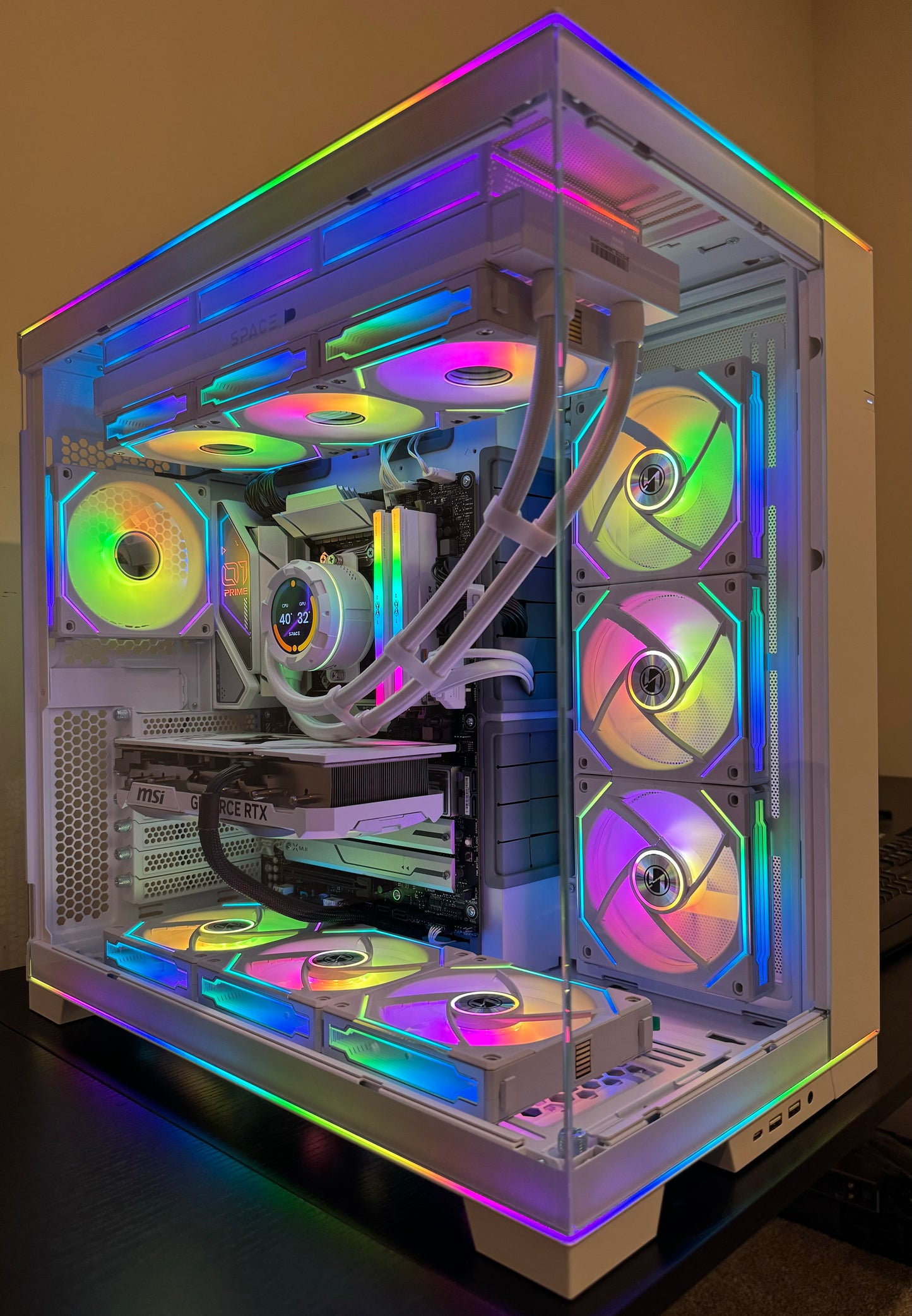 WHITE RTX 40 CUSTOM BUILT GAMING PC - RYZEN 9 7950X3D 64GB DDR5 2TB SSD