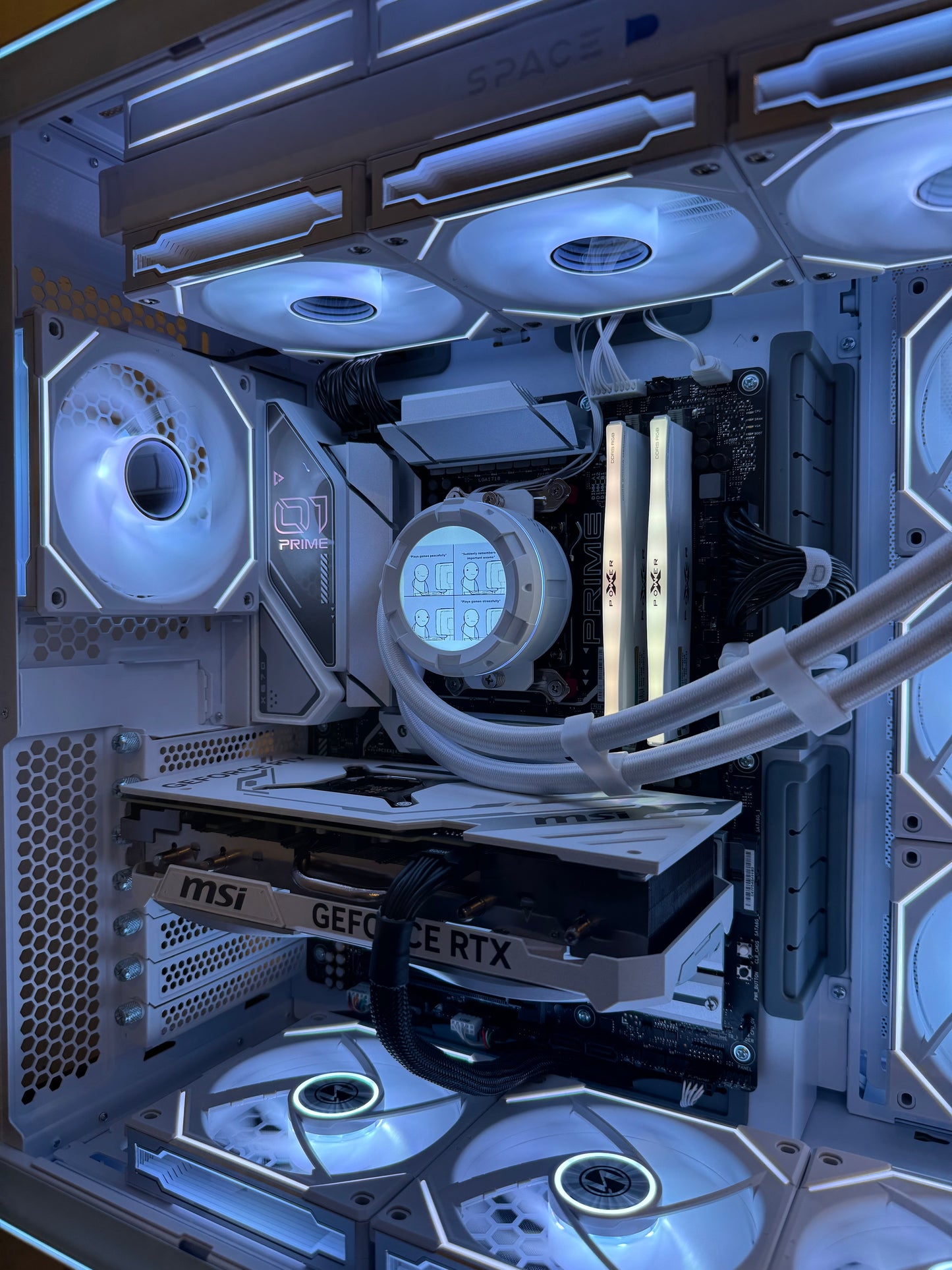 i9 14900K Gaming PC NVIDIA RTX 40 SERIES - 32GB DDR5 2TB SSD WiFi 6 DIGITAL LCD WHITE BUILD