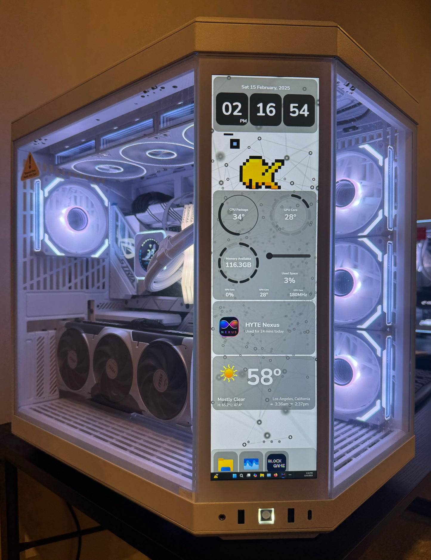 RTX 5080 CUSTOM BUILT GAMING PC RYZEN 7 9800X3D 64GB DDR5 RAM 4TB SSD WiFi 6 VR WHITE BUILD