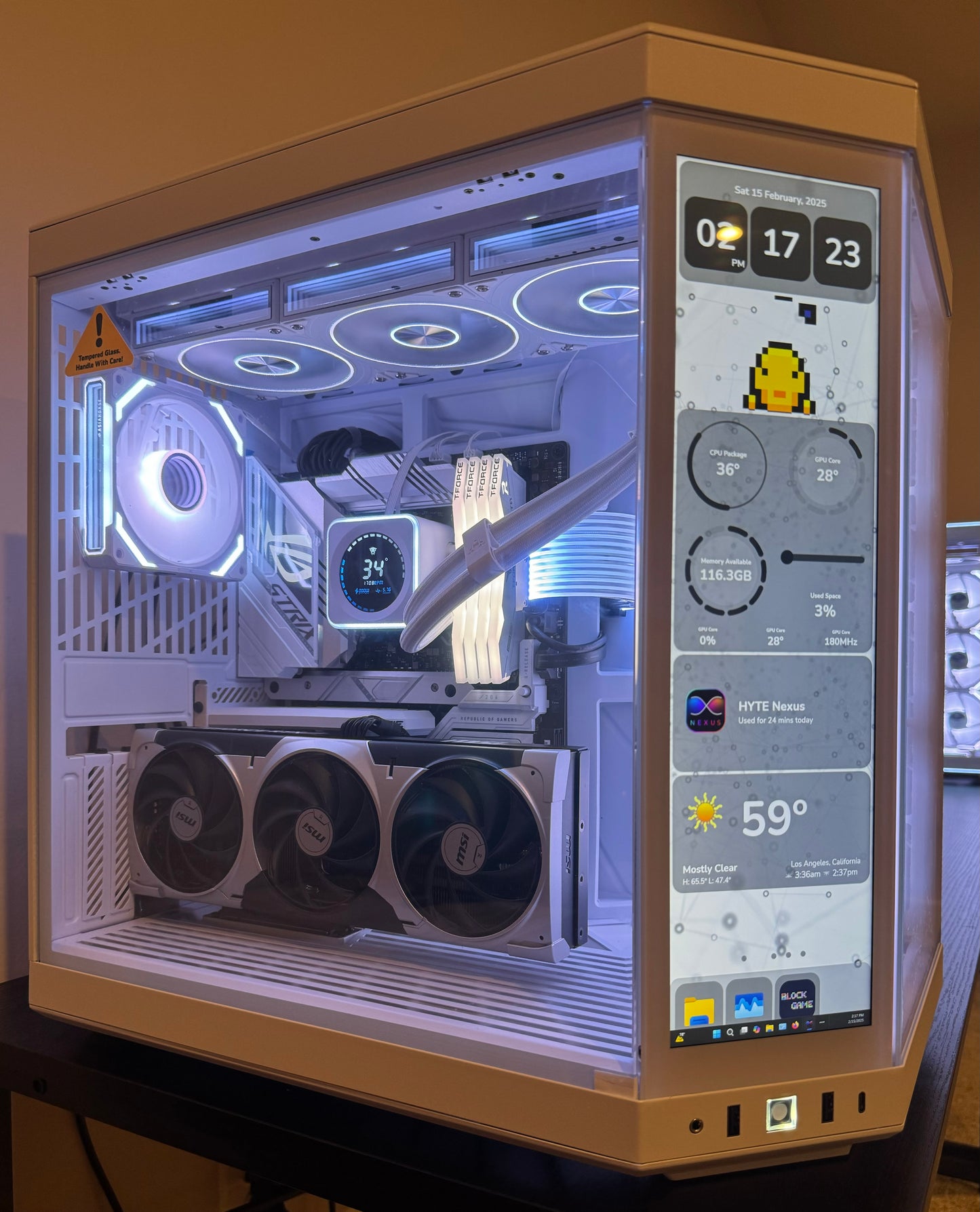 RTX 5080 CUSTOM BUILT GAMING PC RYZEN 7 9800X3D 64GB DDR5 RAM 4TB SSD WiFi 6 VR WHITE BUILD