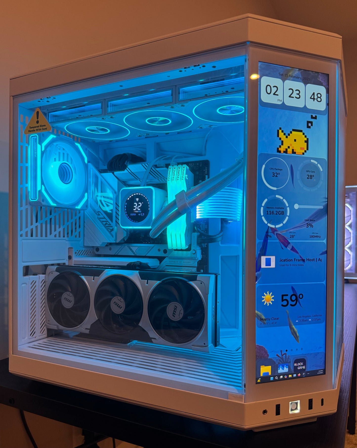 RTX 5080 RYZEN 7 7800X3D Custom Built Gaming PC 32GB DDR5 2TB SSD WiFi RGB - WHITE BUILD
