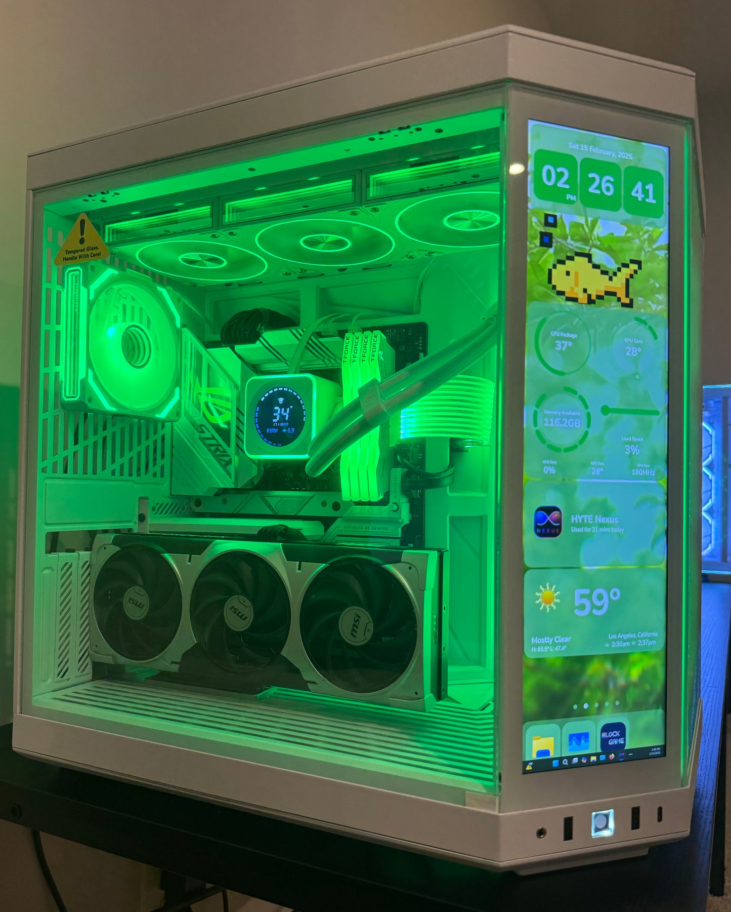 RTX 5080 CUSTOM BUILT GAMING PC RYZEN 7 9800X3D 64GB DDR5 RAM 4TB SSD WiFi 6 VR WHITE BUILD