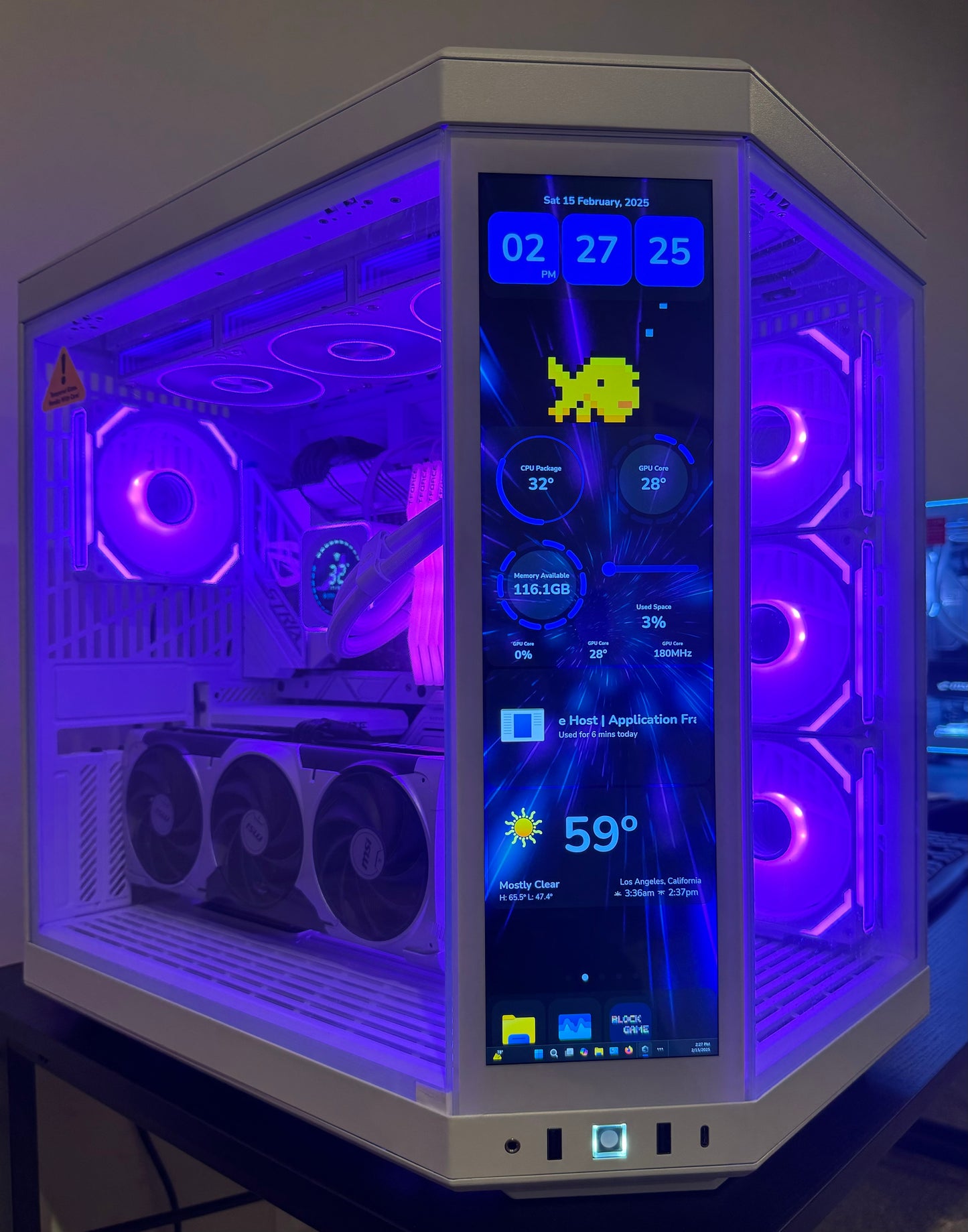 RTX 5080 CUSTOM BUILT GAMING PC RYZEN 7 9800X3D 64GB DDR5 RAM 4TB SSD WiFi 6 VR WHITE BUILD