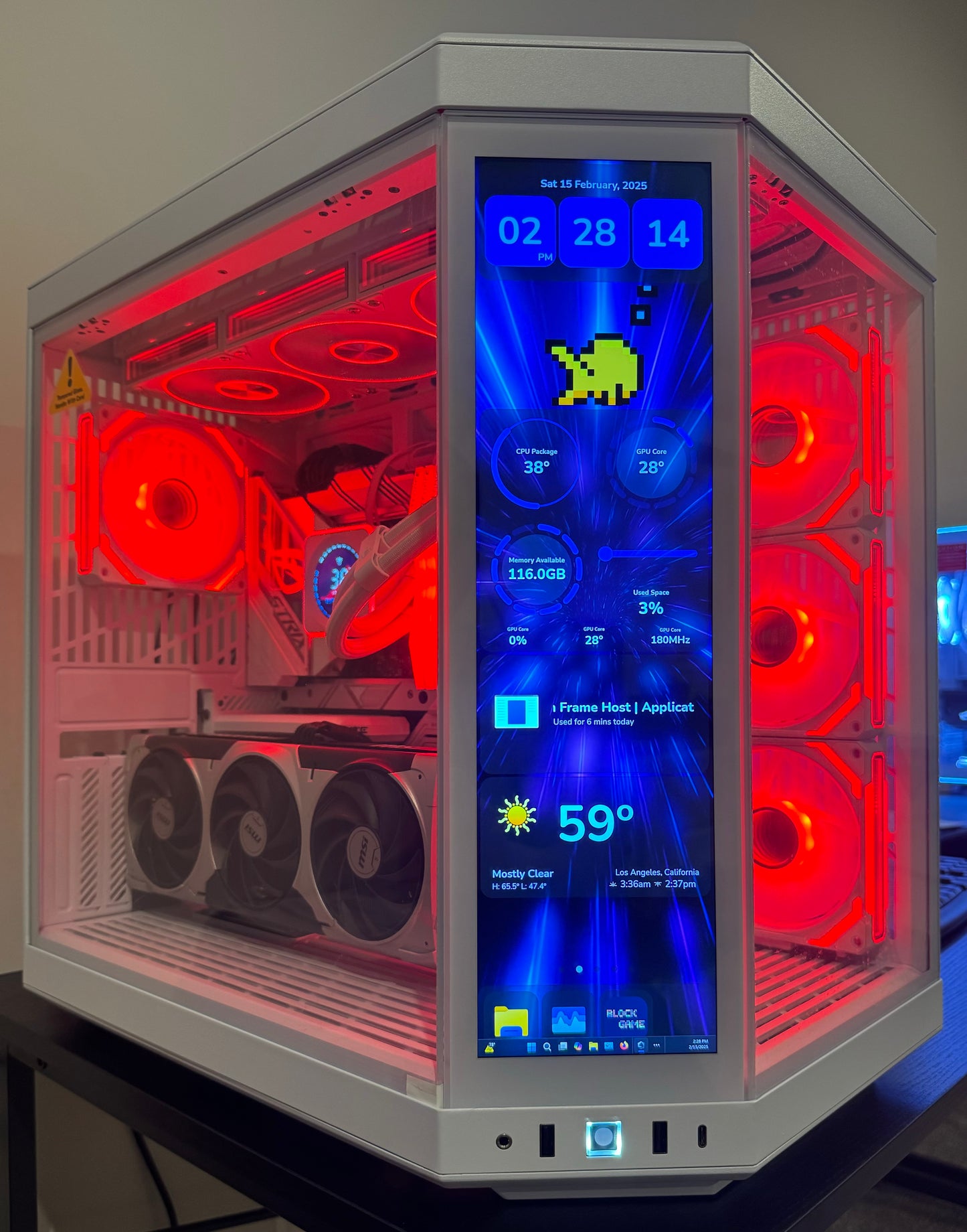 RTX 5080 CUSTOM BUILT GAMING PC RYZEN 7 9800X3D 64GB DDR5 RAM 4TB SSD WiFi 6 VR WHITE BUILD