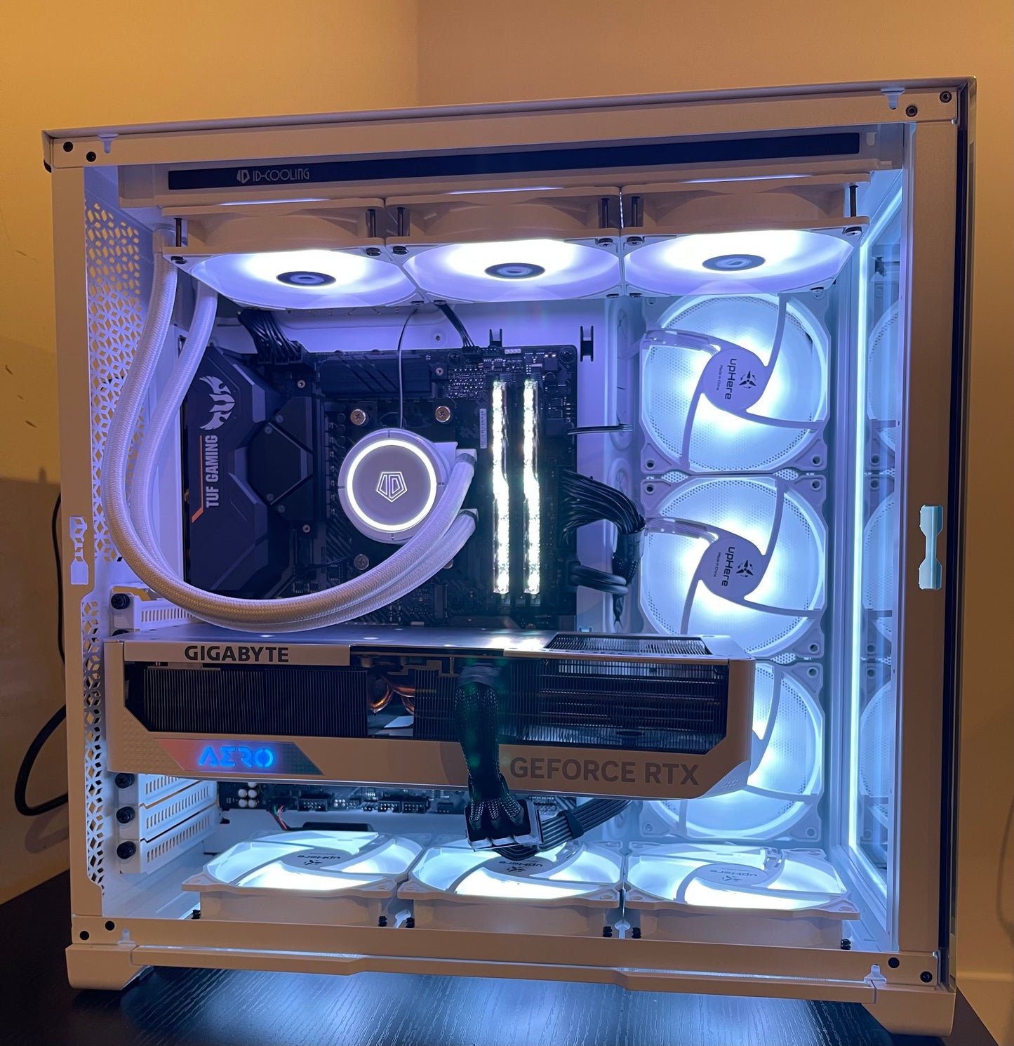 RTX 4080 SUPER RYZEN 9 7900X Custom Built Gaming PC 2TB SSD WiFi RGB WHITE BUILD