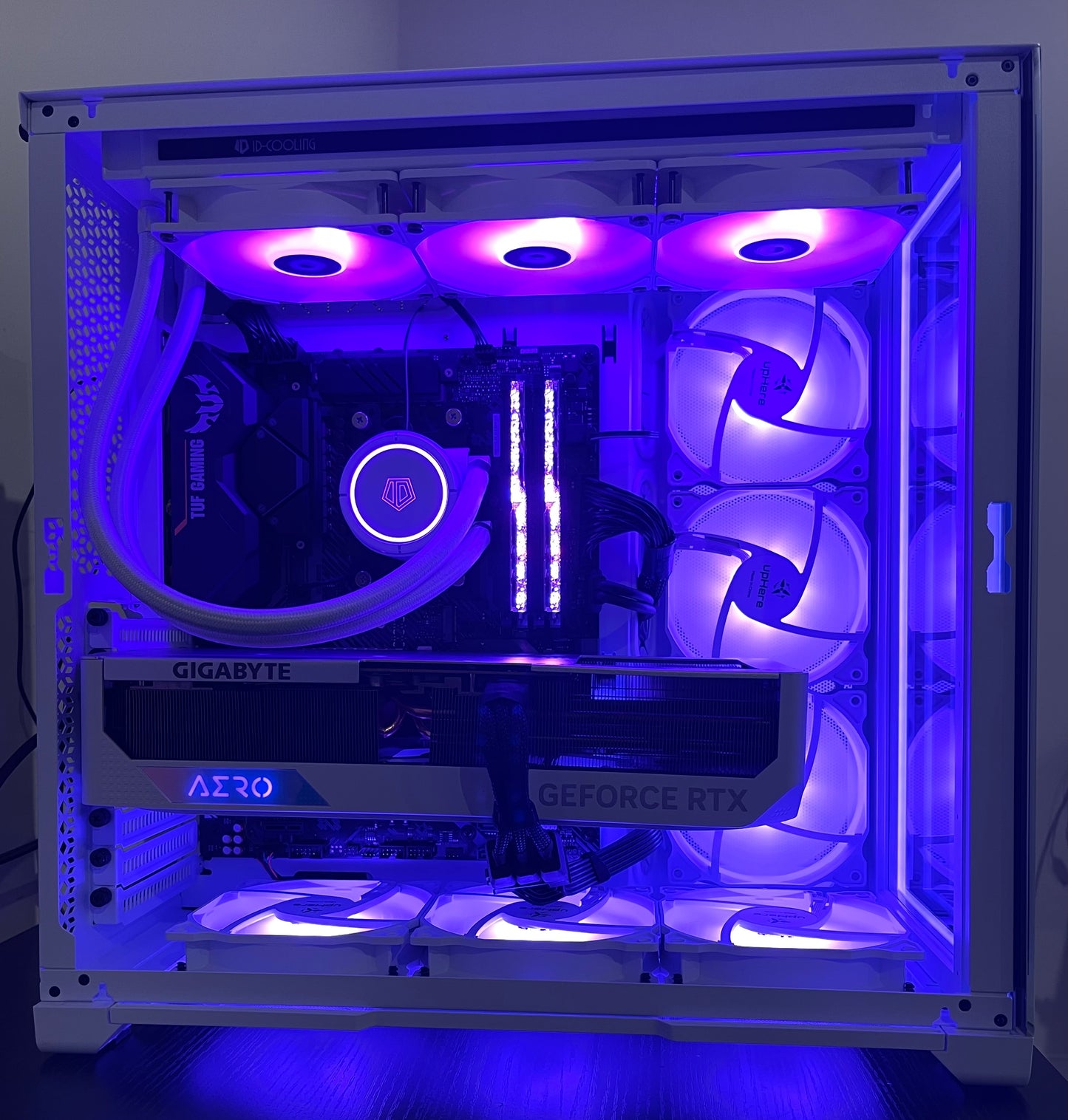 RTX 4080 SUPER RYZEN 9 7900X Custom Built Gaming PC 2TB SSD WiFi RGB WHITE BUILD