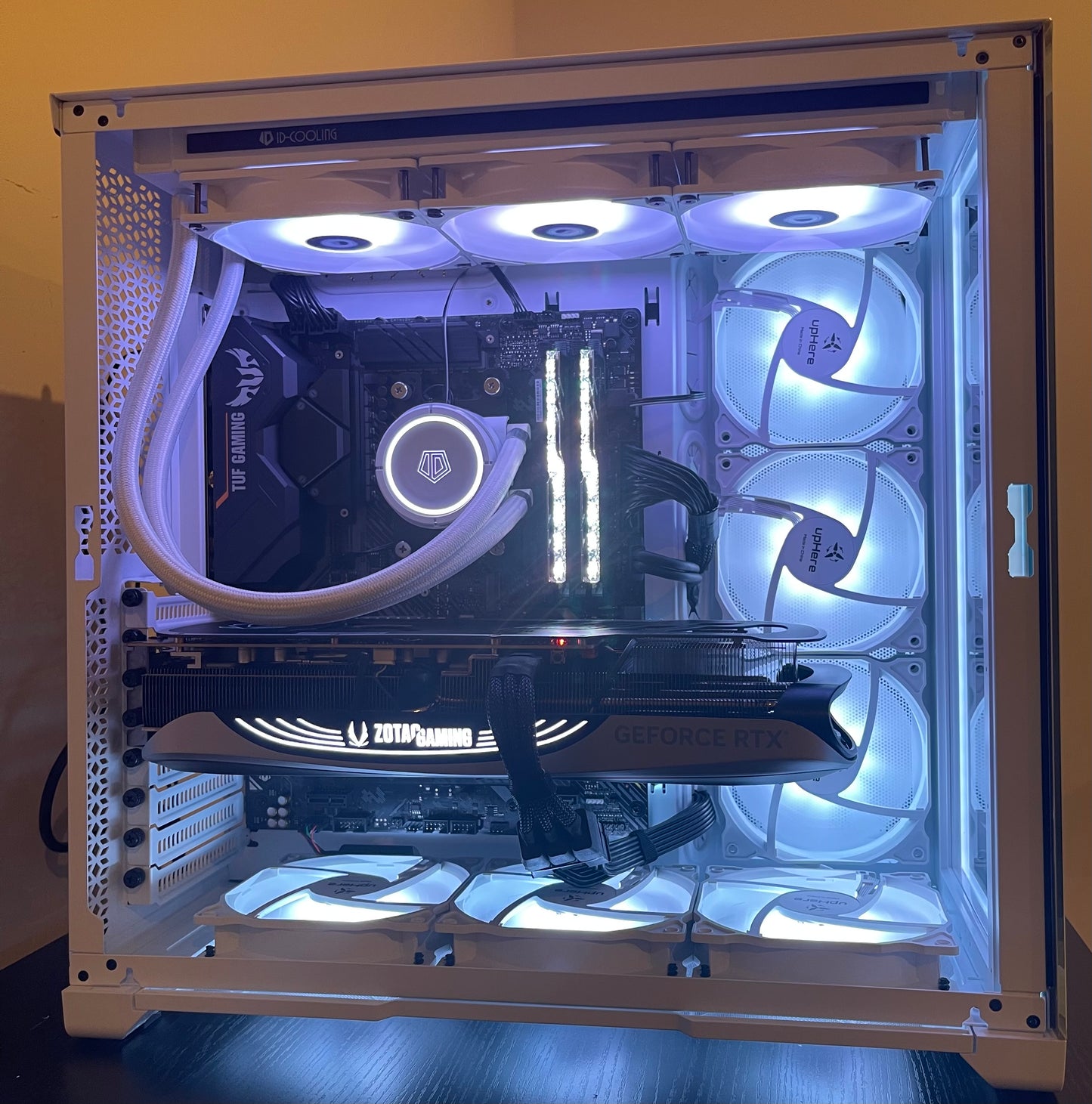 RTX 40 SUPER RYZEN 9 9900X Custom Built Gaming PC 32GB RAM 2TB SSD WiFi RGB WHITE BUILD
