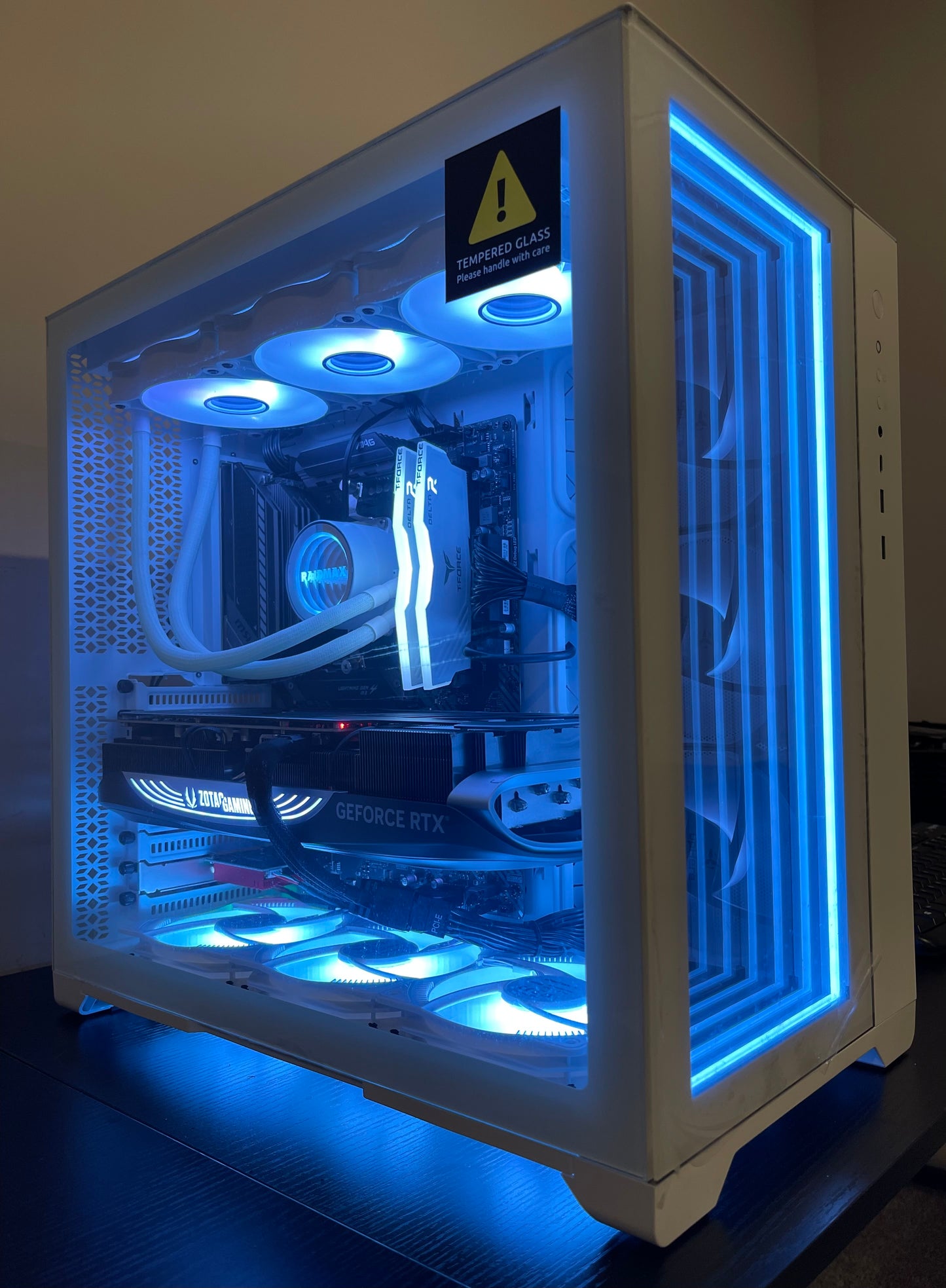 RTX 40 SUPER RYZEN 9 9900X Custom Built Gaming PC 32GB RAM 2TB SSD WiFi RGB WHITE BUILD