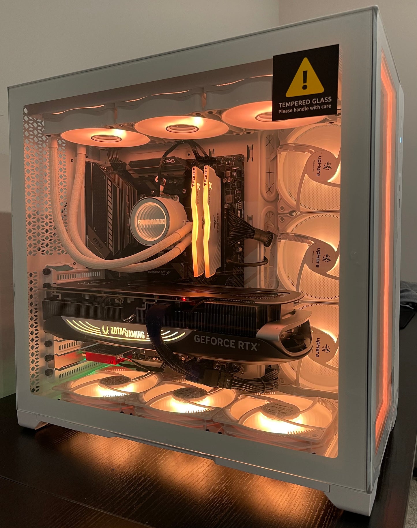 RTX 4080 SUPER RYZEN 9 7900X Custom Built Gaming PC 2TB SSD WiFi RGB WHITE BUILD