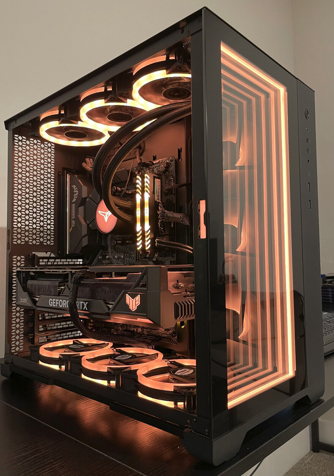 Premium Photo  Gaming pc with rgb led lights on a computer, assembled with  hardware components