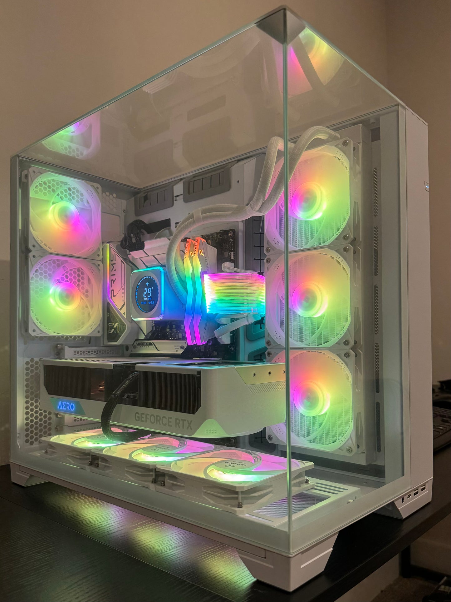 RTX 40 SUPER CUSTOM BUILT GAMING PC RYZEN 7800X3D 32GB DDR5 RAM 2TB SSD WiFi 6 VR WHITE BUILD