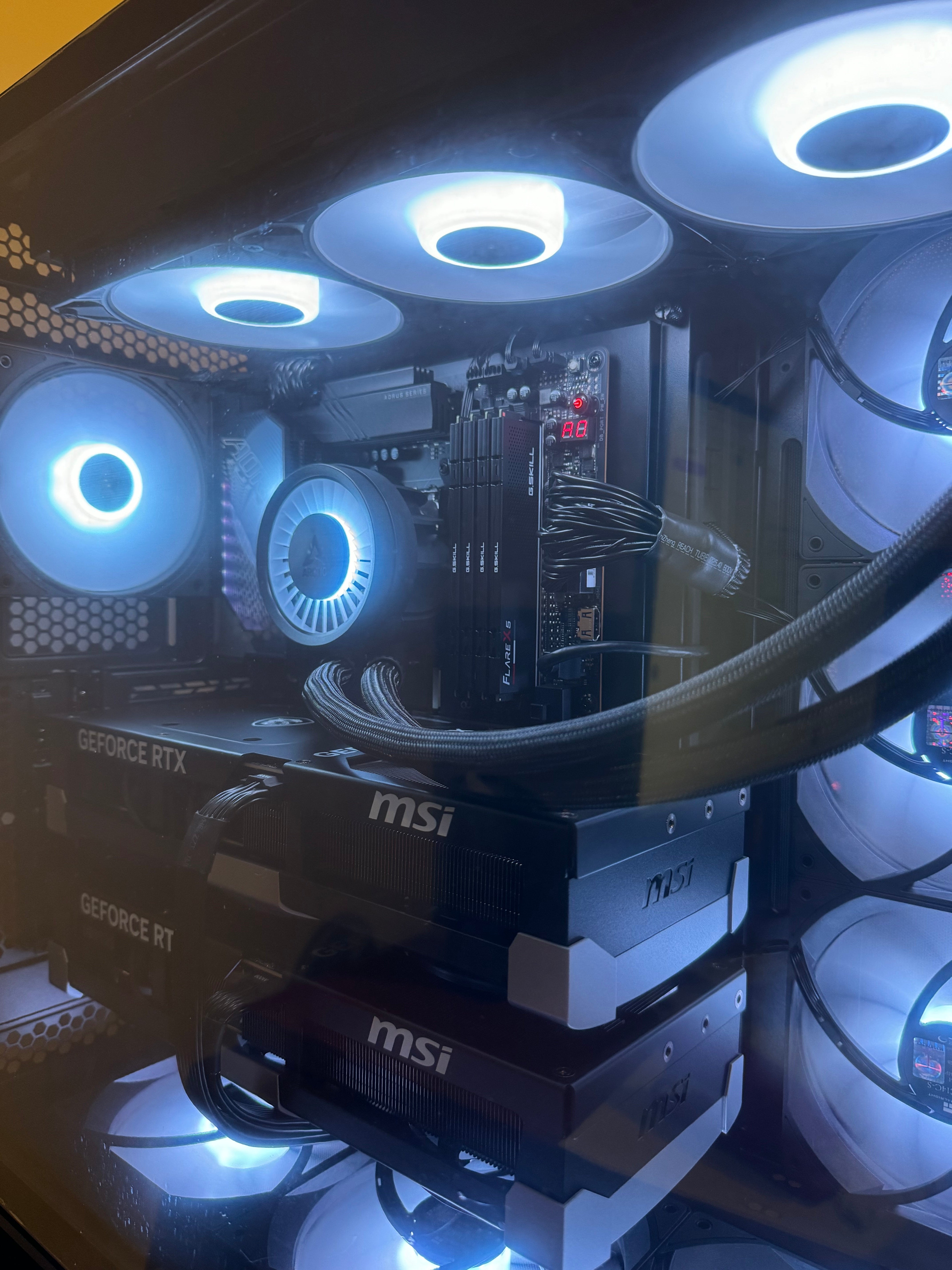 DUAL RTX 5090 AI WORKSTATION PC RYZEN 9 9950X3D 192GB RAM 8TB SSD