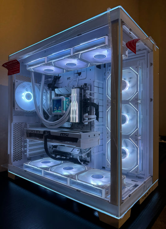 i9 14900K Gaming PC NVIDIA RTX 50 SERIES - 32GB DDR5 2TB SSD WiFi 6 DIGITAL LCD WHITE BUILD