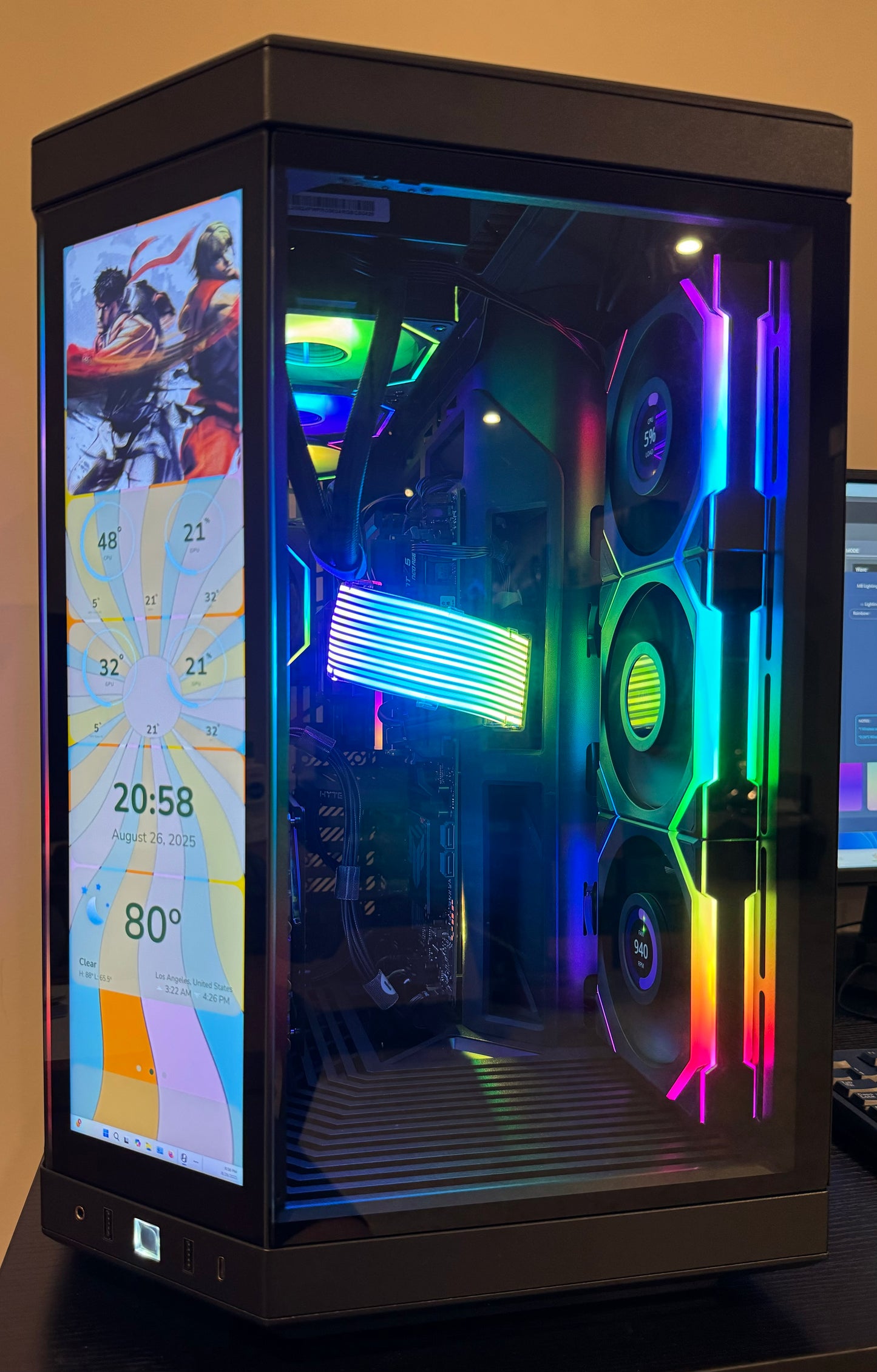 RTX 5090 CUSTOM BUILT GAMING PC RYZEN 9 9950X3D 64GB DDR5 RAM 8TB SSD WiFi 7 VR BLACK BUILD