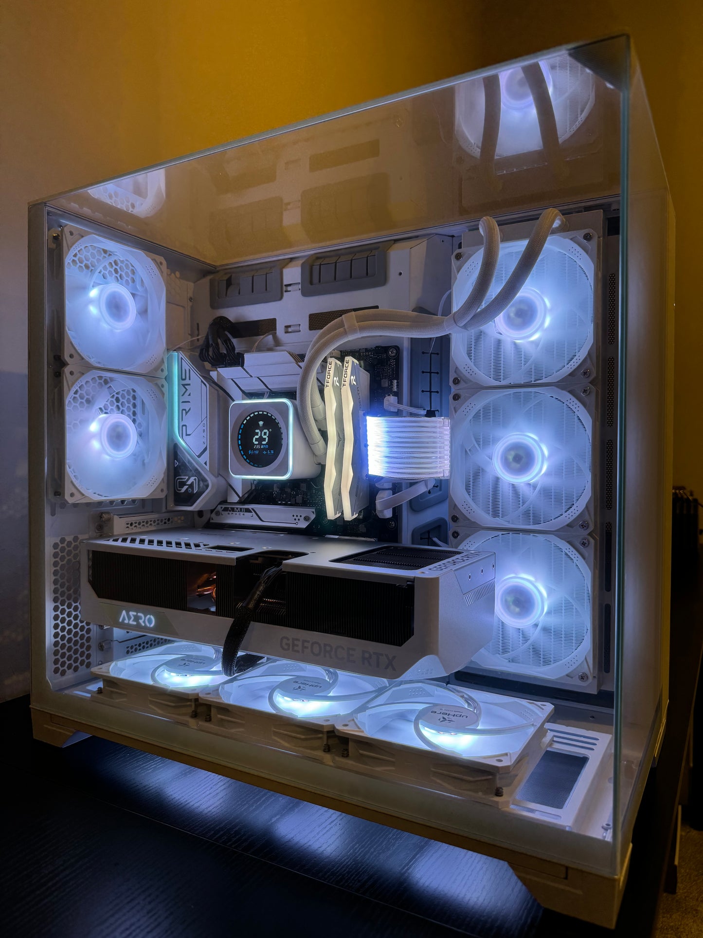 RTX 40 SUPER CUSTOM BUILT GAMING PC RYZEN 7800X3D 32GB DDR5 RAM 2TB SSD WiFi 6 VR WHITE BUILD