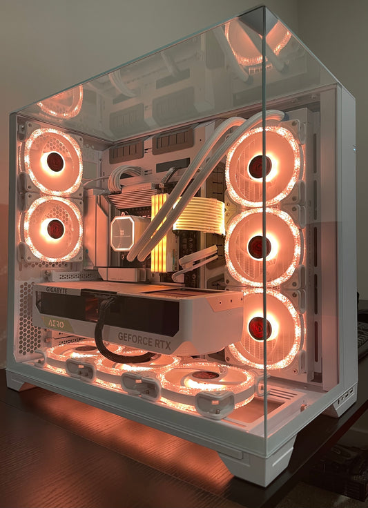 RTX 50 SERIES Gaming PC i9 14900K 32GB DDR5 2TB SSD WiFi 6 WHITE BUILD