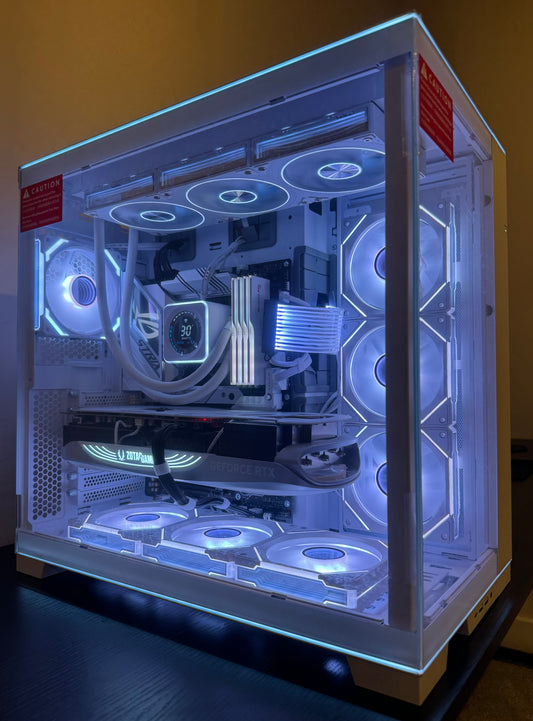 RTX 4090 RYZEN 9 7950X3D Custom Built Gaming PC 128GB DDR5 2TB SSD WiFi RGB - WHITE BUILD